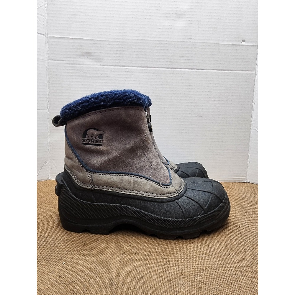 Sorel Insulation Leather Waterproof Blue Gray Winter Boots Womens Sz 7